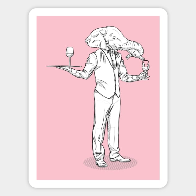 The Elephant Sommelier Magnet by joshua.scheide@protonmail.com